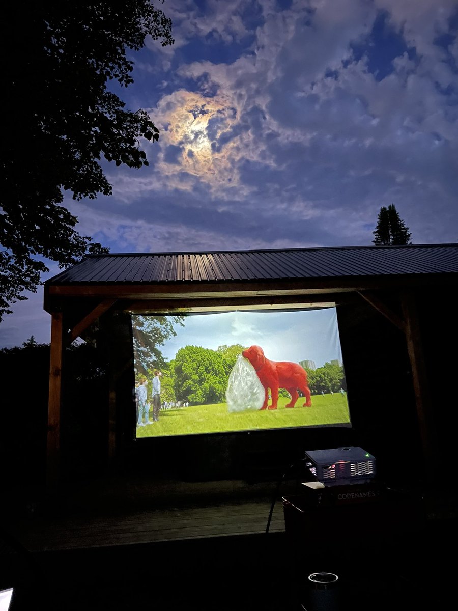 Perfect way to end the week…outdoor movie night with the fam!  💕
