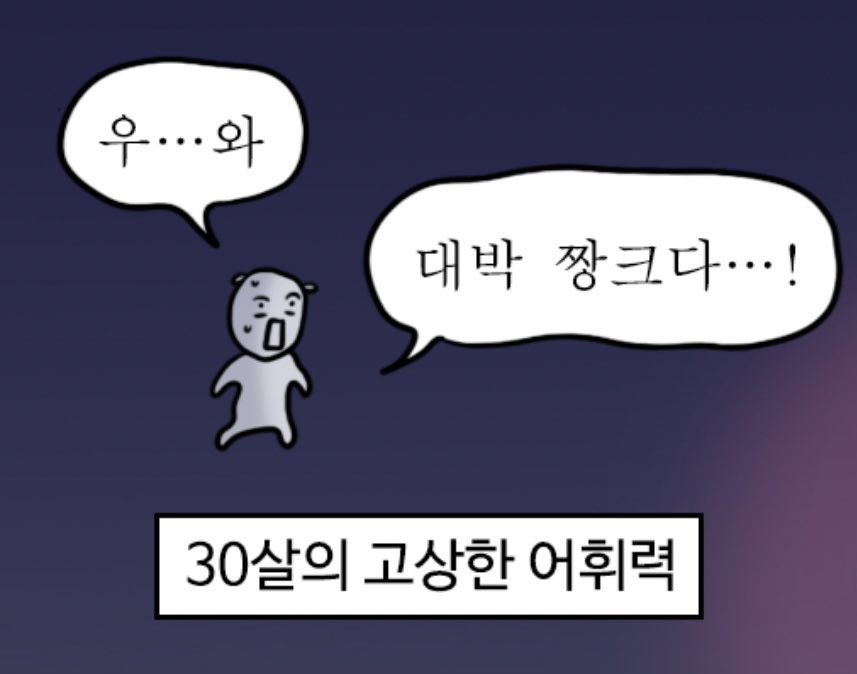 30살의 고상한 어휘력