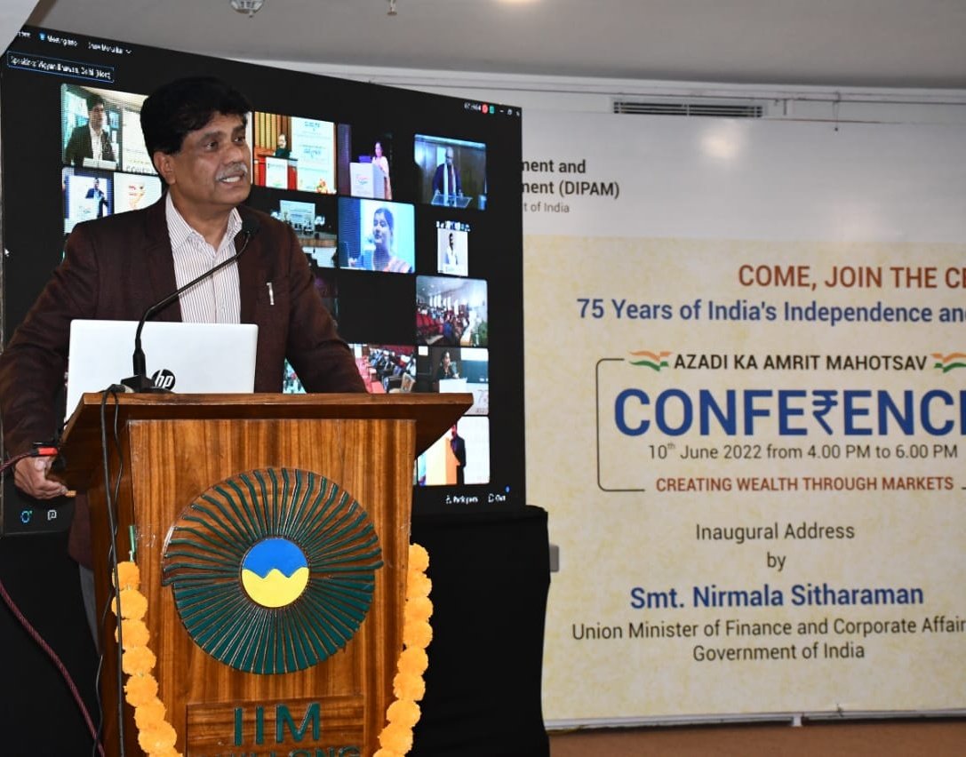 IIMShillong's tweet photo. As a part of "Azadi Ka Amrit Mahotsav" celebrations, a conference was organised by DIPAM at #IIMShillong on the topic 'Creating Wealth Through Markets'.
@DIPAMevent @SecyDIPAM
#DIPAMCelebratesAKAM #AmritMahotsav #DIPAMIconicDay #IIMShillong https://t.co/5Mg9cCH1c8