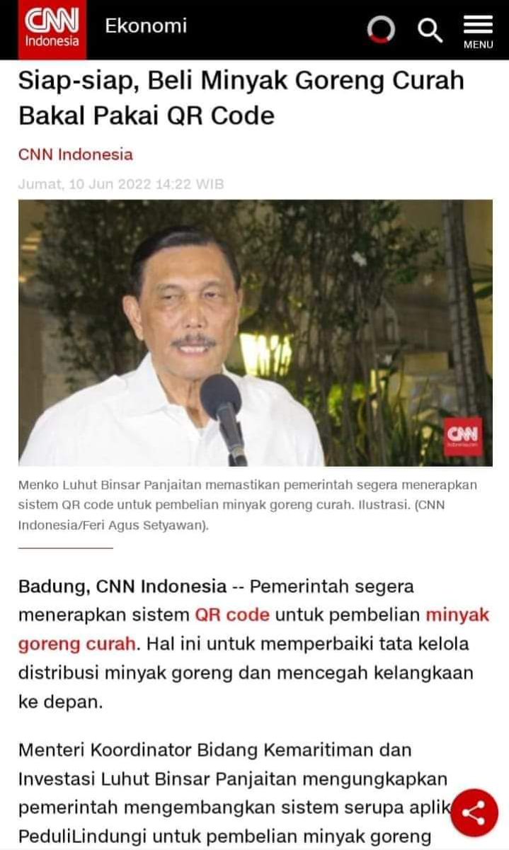 StopPlandemit's tweet photo. Beli minyak sayur harus memakai QR code,beli pertalite daftar di My Pertamina.Hidup dikontrol oleh sistem. https://t.co/AmVhnvMDvh