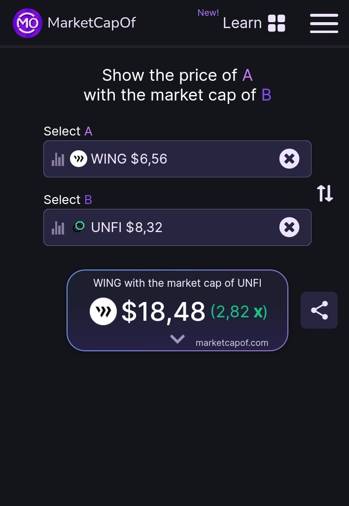 Manucoincripto's tweet photo. @MARCIANOPHONE Marciano mirate la crypto $wing puede hacer un $unfi,tiene la mitad de market cap y de suply de unfi,puede hacer x5 x10 facilmente https://t.co/2uATbZn6hy