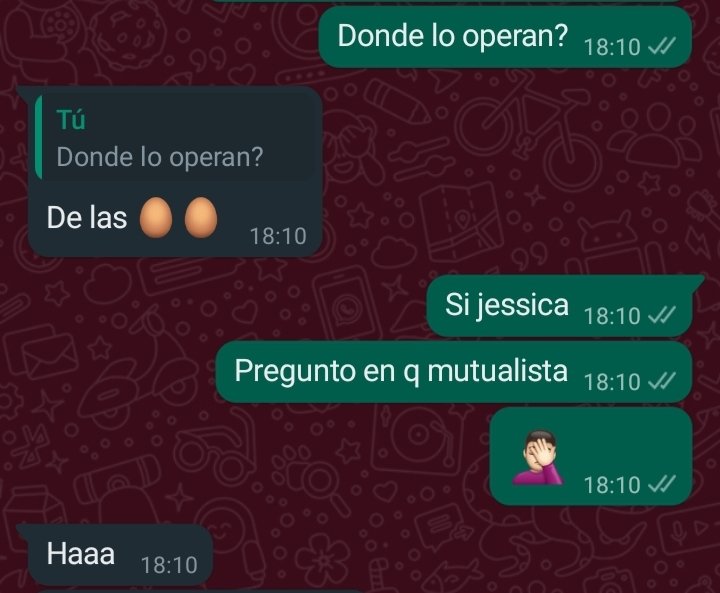 Cuando le preguntas a tu amiga dónde van a hacerle la vasectomia a su novio, pero ella es muy ella...