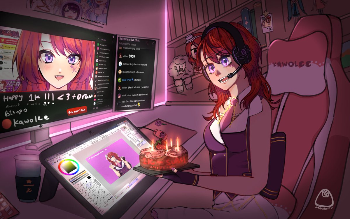 smileybento's tweet image. detailed version💜 dedicated this art to our beloved @kwl_23 whos already reached 1K subs on yt!!! I hope you shines more in the future, glad to know you exist kawo chaan &amp;lt;3💜💜💜
#kawoart #kawo1kevent