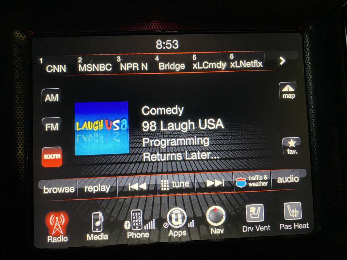 Hey <a href="/SIRIUSXM/">SiriusXM</a> can you explain why this COMEDY channel is not available due to “a live SPORTING event”?