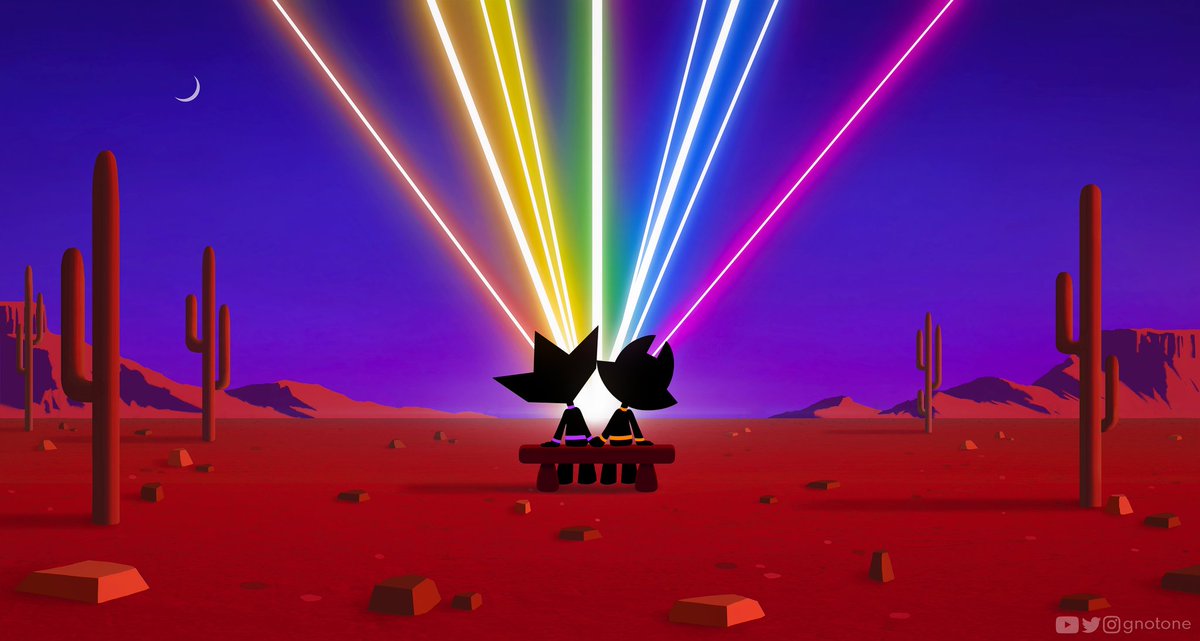 gnotone's tweet photo. My Mickey &amp; Minnie. 💜💚
Inspired by @RobKazArt's original art piece; Check out his page sometime!
-
#love #couple #scifi #neon #rainbow #lights #colorful #desert #nostalgia #digitalart https://t.co/b7xzONnDgd