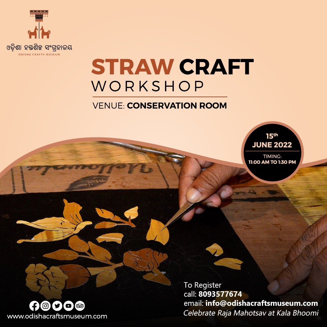 kalabhoomibbsr's tweet photo. Participate in the straw craft workshop on 14th of june'2022 at Kala Bhoomi!
To register for the workshop☎️ 8093577674
✉️info@odishacraftsmuseum.com
#strawcraft #strawcraft
#workshop
@Sidac_Odisha @HTH_Odisha @odisha_tourism https://t.co/GDg6tP0gTj