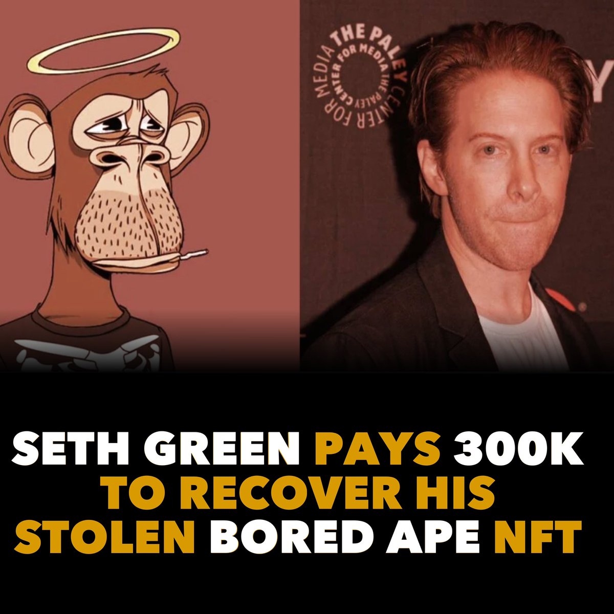 Family Guy star Seth Green reportedly paid 300k to be reunited with his stolen #BoredApeYachtClub #NFT