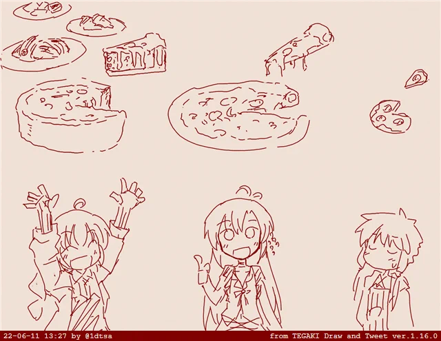 ピザー #tegaki_dt 