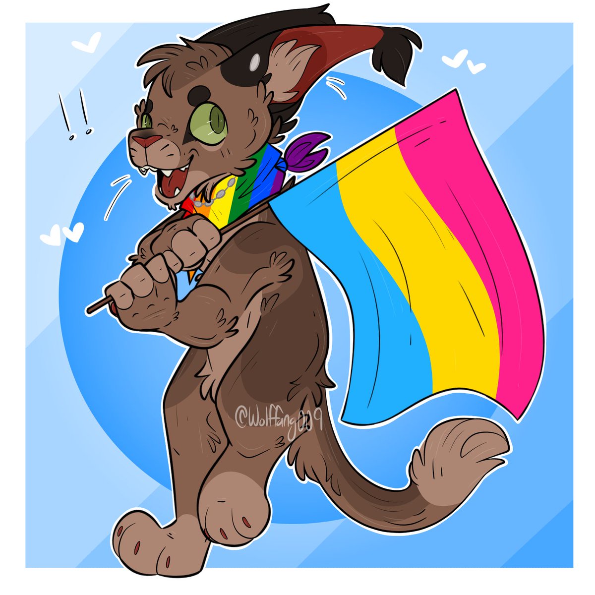 AdiCaracal's tweet photo. Very epic Pride month YCH done by @Wolffang009 !! https://t.co/sFkKNXYgyg