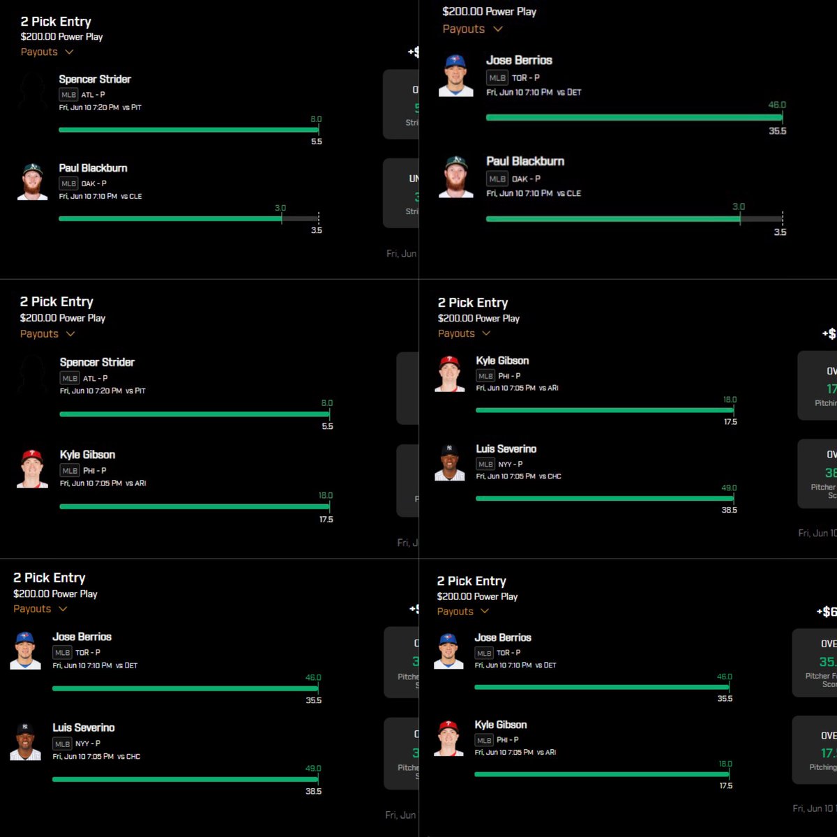 PropGeekZeke's tweet photo. #PrizePicks #MLB 

We had an awesome night tonight, one guardians win away from a 🧹. Let’s just keep rolling into tommorow. 

Free play cashes for the Twitter gang aswell, if this gets to 50 RT’s, I’ll post another one for y’all tommorow🤝

#DFS #GamblingTwitter https://t.co/GsOAD5uELJ