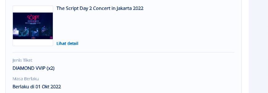 Jastip_bydeidei's tweet image. WTS tiket konser The Script Jakarta 2022 Day 2

Diamond VVIP 2 tix
Bronze tribune 1 tix

✅diurus sampai tiket fisik
✅trusted boleh cek pinned tweet

Fee 150k /tix
#thescriptinjakarta #jastiptiket #jasatitip