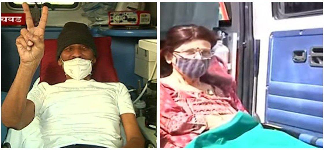 Nation First..
Party Second..
Self Last..
Bjp MLA <a href="/mukta_tilak/">Mukta Tilak</a> <a href="/iLaxmanJagtap/">Laxman Jagtap</a> 
both seriously ill and still carried out their democratic duty and responsibility by voting for the #RajyaSabhaElections 
#BJP