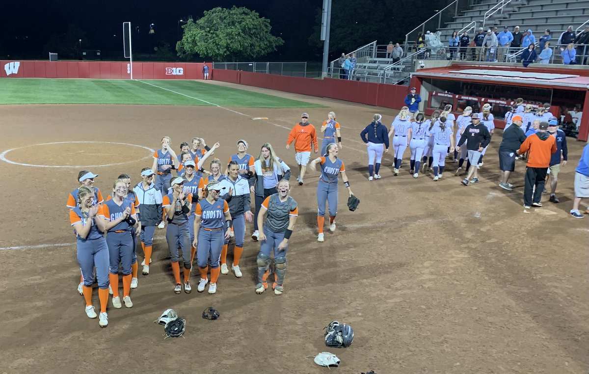 KaukaunaGhosts's tweet photo. @KaukaunaSB is headed back to the WIAA State Championship game after tonight’s 10-0 victory over Superior! The Ghosts will again face Sun Prairie in the State Final at 6:30 PM tomorrow night going for back-to-back championships! Let’s go, Ghosts 👻🥎💪🏻!! #FillTheCase https://t.co/ibFHCc7ADO