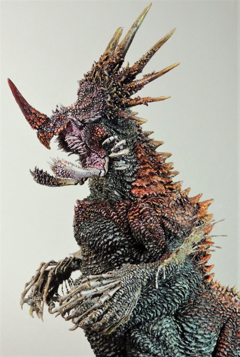 「創作怪獣「アカヅノ」を再彩色しました。
https://t.co/CaJ5l9F」|松本正清のイラスト