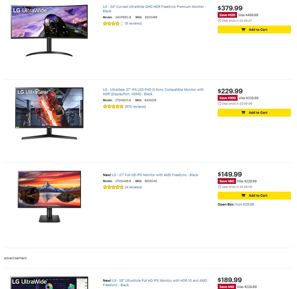 Wario64 on Twitter "Save up to 120 on select LG computer monitors on