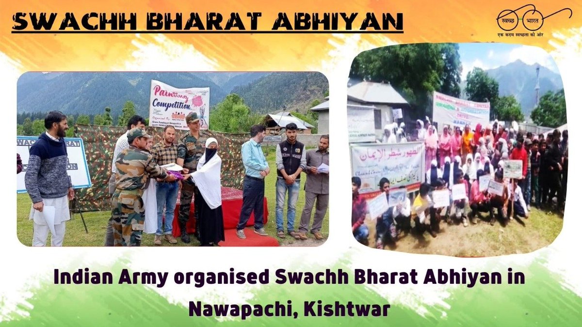 ShimonaSharma3's tweet photo. SWACHH BHARAT ABHIYAN AT KISHTWAR ..
#IndianArmy #wkpl #Nupur_Sharma Innocence Clearly Visible Run BTS https://t.co/crLGPkjCaL