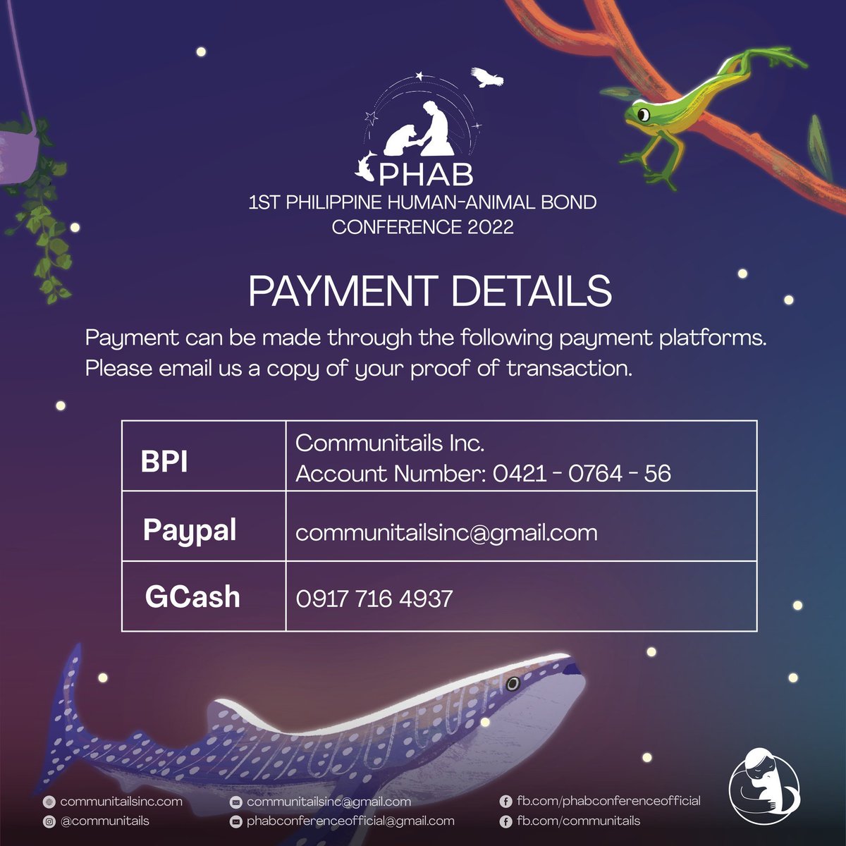 communitails's tweet photo. Learn more information on how to take care of your pets and companion animals during the 1st PHAB Conference on July 1-2, 2022 via ZOOM, 9AM to 4:30PM 🥳

𝗥𝗘𝗚𝗜𝗦𝗧𝗥𝗔𝗧𝗜𝗢𝗡 𝗟𝗜𝗡𝗞: https://t.co/GoE0UqFKJh

See you there! 🐶🐱 https://t.co/OOelU1BKk7