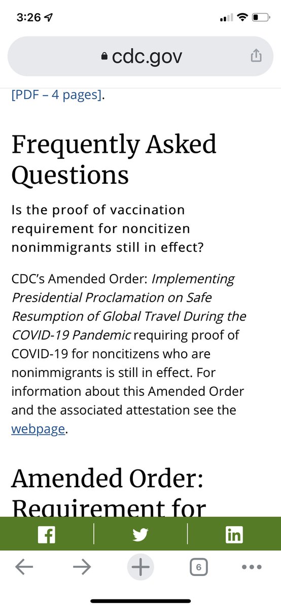nickkiii1's tweet photo. @Wendyco19193917 @QantasUSA Looks like vaccine requirement still in place from CDC but best to check their website https://t.co/fH8pcn93cn