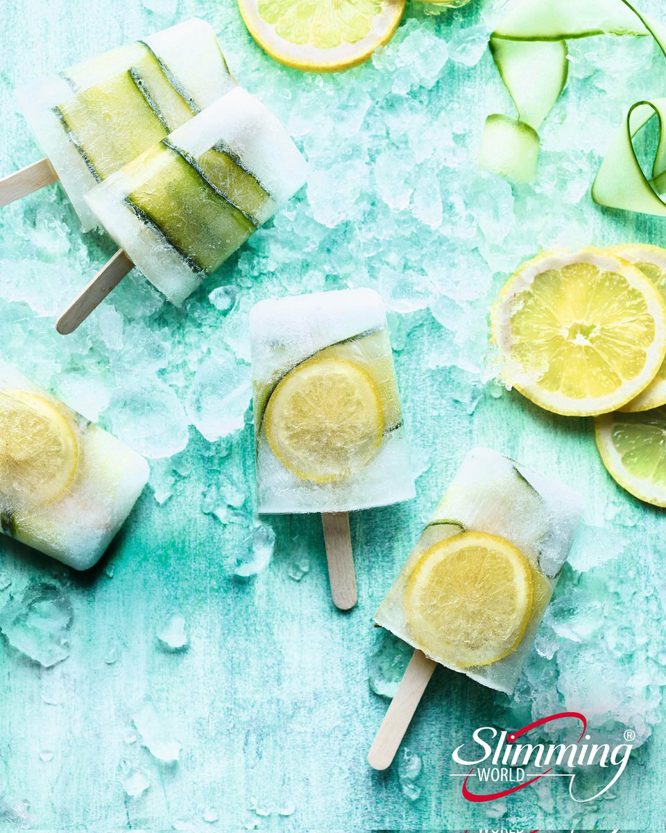 SWKarenNewell's tweet photo. Celebrate #WorldGinDay the #SlimmingWorld way with these refreshing G&amp;T ice lollies with cucumber and lemon. Message me to find out more! https://t.co/LHV2auPd1s