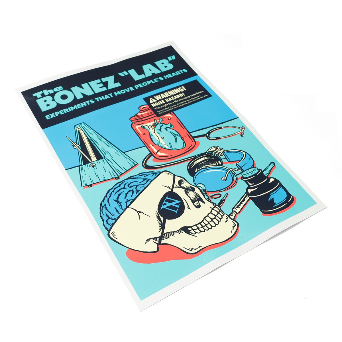 再入荷 The × SHADOWS DYSシルクスクリーンポスターサイン入り BONEZ