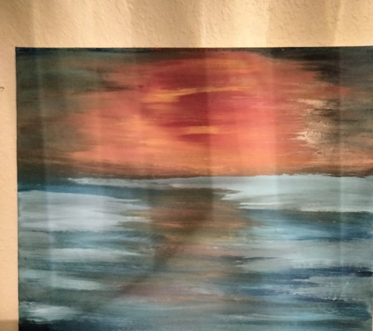 Moms newest painting she says the colors brought her to a calming place in her mind and ❤️