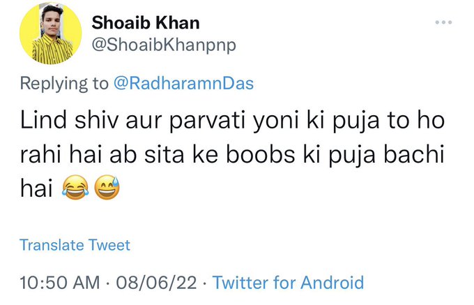 Sherlyn Chopra (शर्लिन चोपड़ा)🇮🇳 - जब ग़ुस्ताख़ ए रसूल की एक ही सज़ा है जो है - सर तन से जुदा, तो ग़ुस्ताख़ ए शिव जी, ग़ुस्ताख़ ए पार्वती जी, ग़ुस्ताख़ ए सीता जी की क्या सज़ा है??? @asadowaisi @PMOIndia @AmitShah @myogiadityanath @narendramodi https://t.co/rGHIr7K5D8