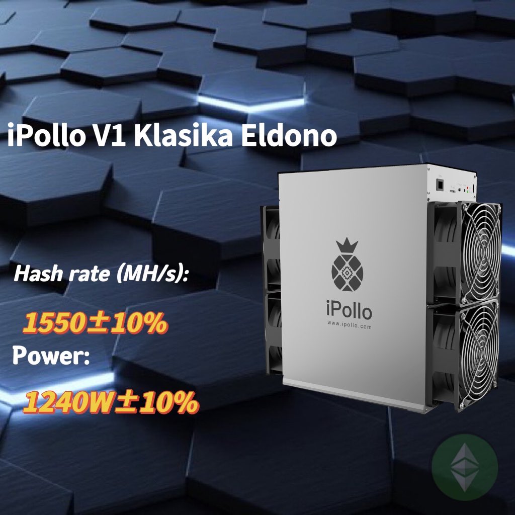 apei800419's tweet photo. iPollo V1 Klasika Eldono

Mining Rigs - Supplier  礦機設備供應商
✈️ship to  發貨 🇺🇸 🇬🇧 🇮🇹 🇦🇺 🇹🇼 
Payment method 支付方式: PayPal. USDT.USDC.
📱DM  WhatsApp

#ipollo #ipollomini #ipollov1 #miningrigs https://t.co/h9ykl9QiAJ