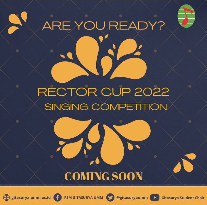 Hallo Singers!!!!
Are you guys ready for Rector Cup Singing Competition 2022??!!