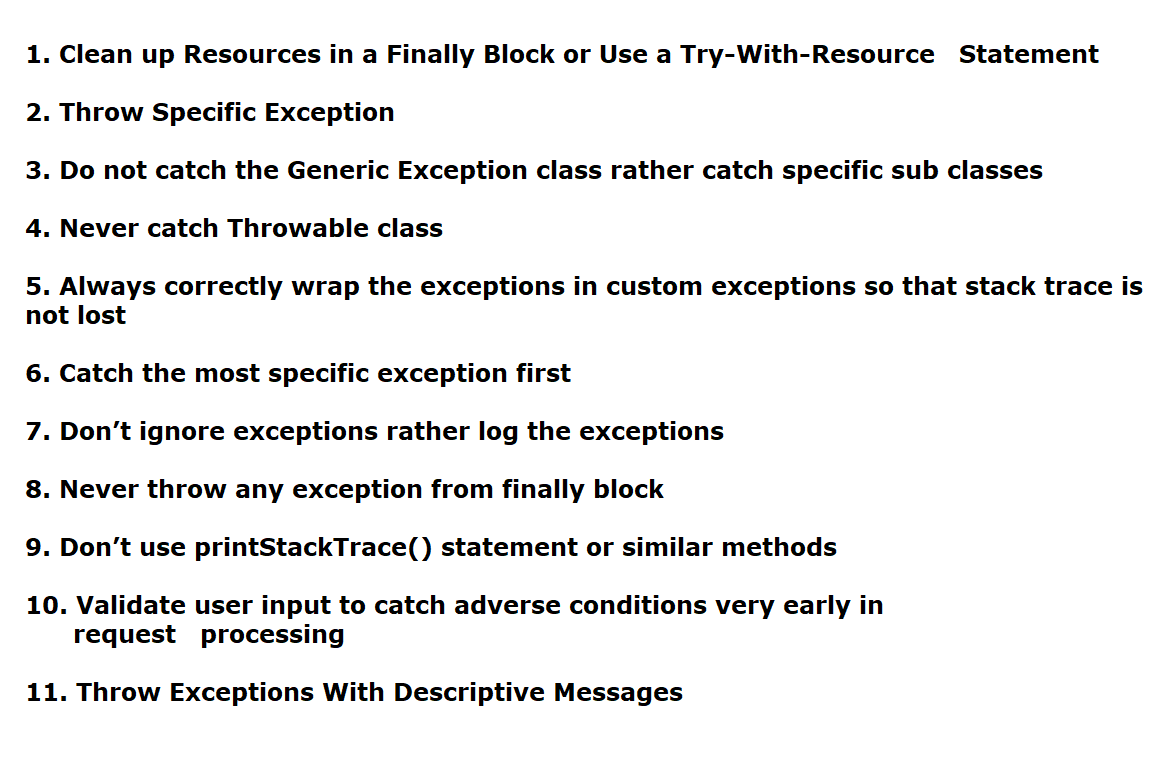 GuidesJava's tweet photo. Java Exception Handling Best Practices:
#java #bestpractices #javaguides https://t.co/eay1WDP6hs