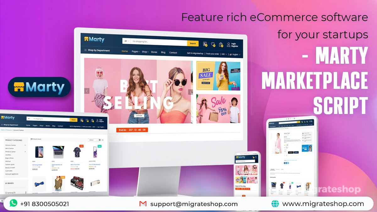 migrateshop's tweet photo. Feature-rich eCommerce software for your startups - Marty marketplace script
visit: https://t.co/5kTmzxyhK4
#migrateshop #products #newlaunced #marty #martymarketplacescript #ecommerce #multivendorscript
#business #startups #Entrepreneurs https://t.co/1Y14xAJu3Q