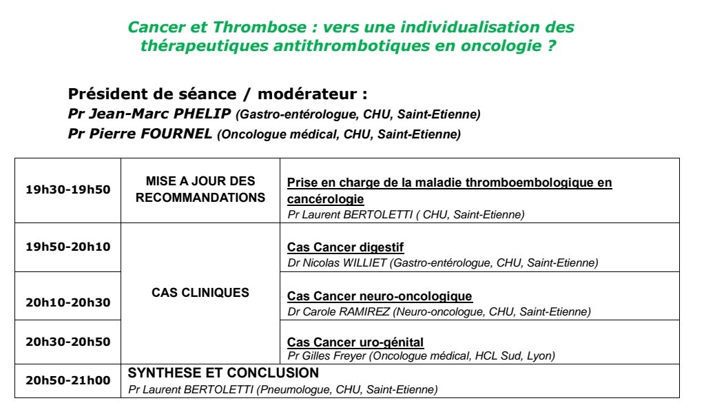 LaurentBertole1's tweet photo. La prise en charge de la maladie thromboembolique veineuse associée au #cancer s'améliore, ouvrant la voie à une individualisation des thérapeutiques.

Heureux d'intervenir avec les collègues d'https://t.co/OlT0KxF4sd
@ChuSaintEtienne @Univ_St_Etienne le 22/06.
@CHUdeLyon
#mtev https://t.co/rctMlyNpZ7