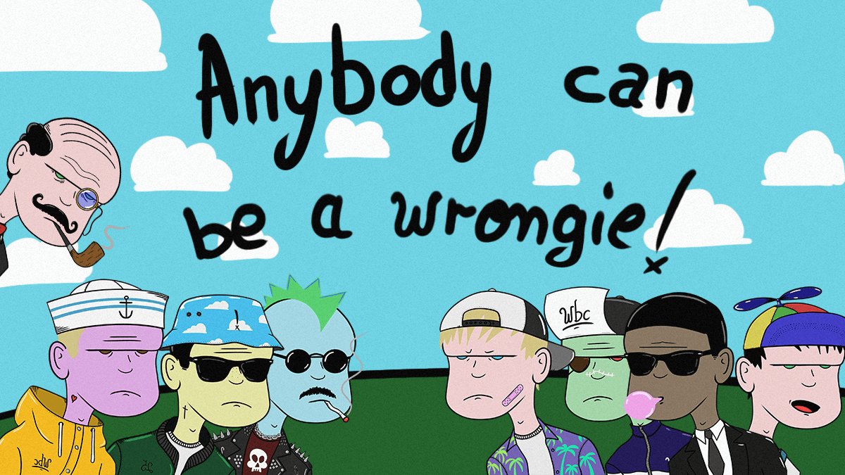 WrongBoysC's tweet photo. Anybody can be a #wrongies.
Cause it's free.
#FreeMint starting on 3rd of July (whitelisted)
4th of July (public sale)
#NFTCommunity #NFTdrop #NFTProject #NFTartwork #nftart #nftcollectors #NFTfam https://t.co/eO3Cujbf72