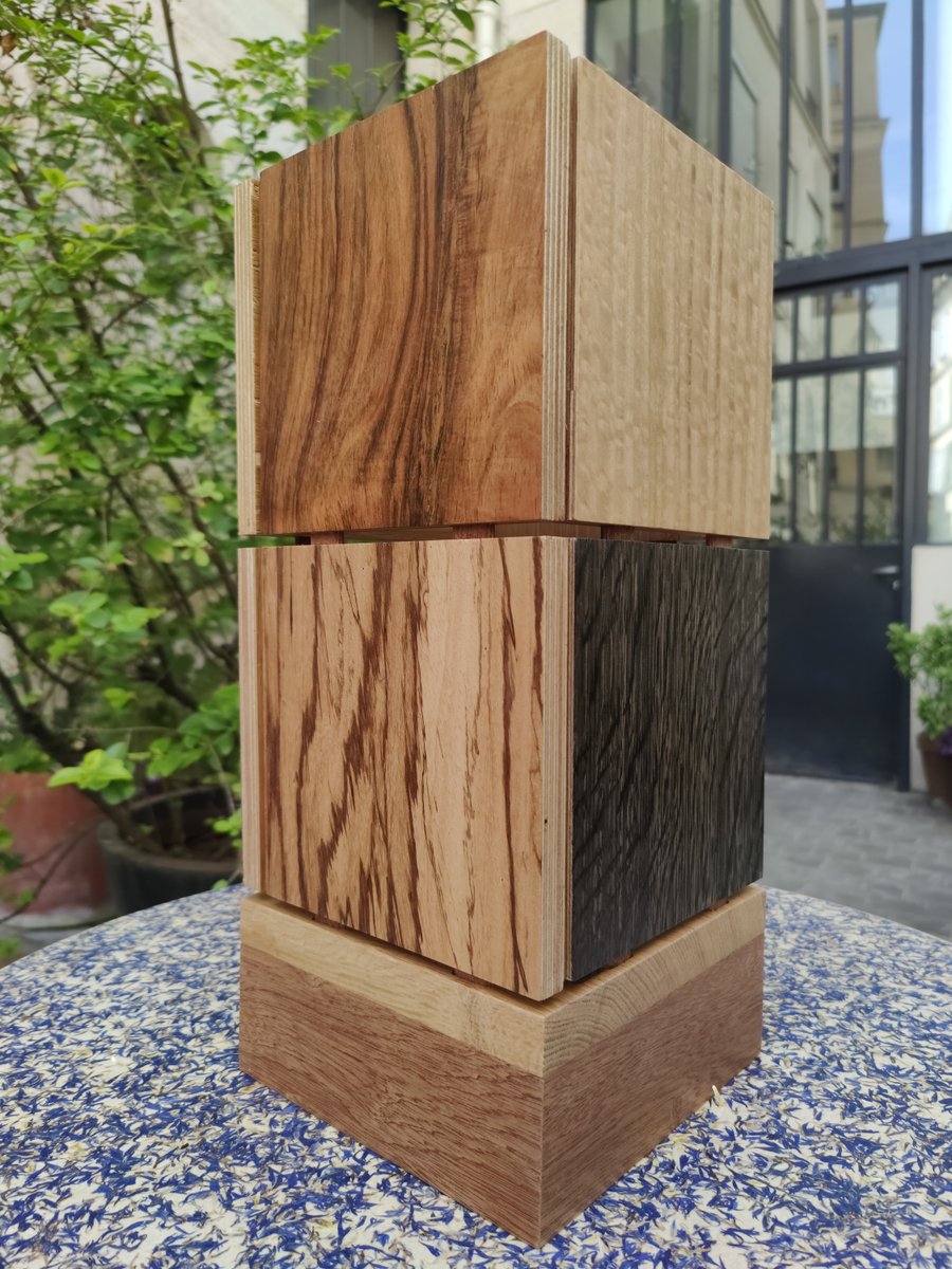 Labo_Voluptas's tweet photo. Lampe "Dupetit Thouars"
Lampe à poser d'ambiance.
Composée de huit carreaux d'essences différentes.
Tamo, Palissandre de Rio, Zébrano, Noyer, Chêne des Marais, Bouleau Madré, Loupe de Thuya, Eucalyptus.
En vente atelier
Prix TTC 299€
https://t.co/lhm1GF2qFp https://t.co/8G6GhMAvFp