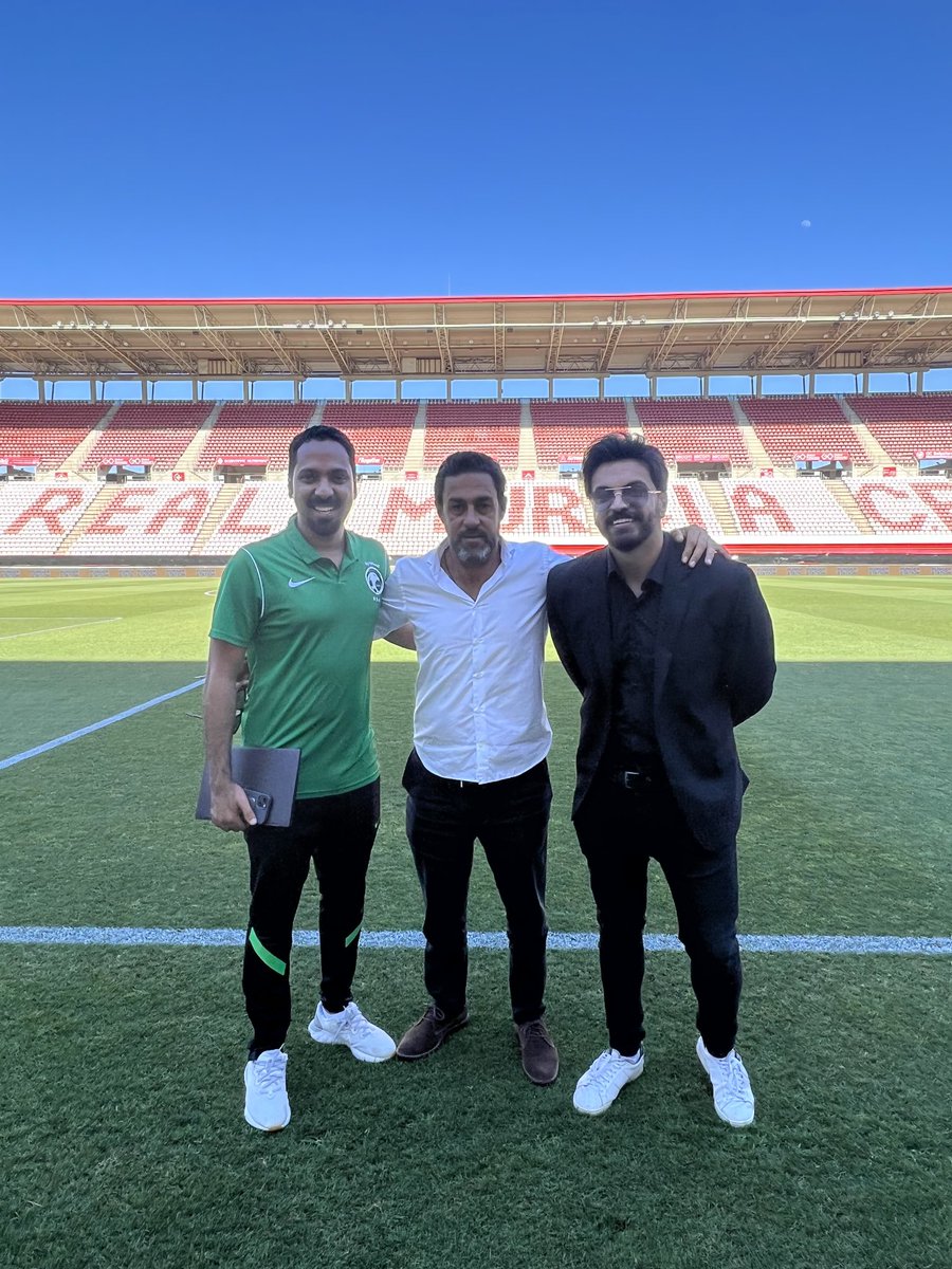 gawamleh's tweet photo. اثناء انتاج و تغطية مباريات المنتخب السعودي الوديه في مورسيا 👍⚽️⚽️🏟..⁦@Fahad_alsaleem⁩ ⁦@Mosaedalmahmoud⁩ ⁦⁦@S5G⁩ https://t.co/DtISypLOt0