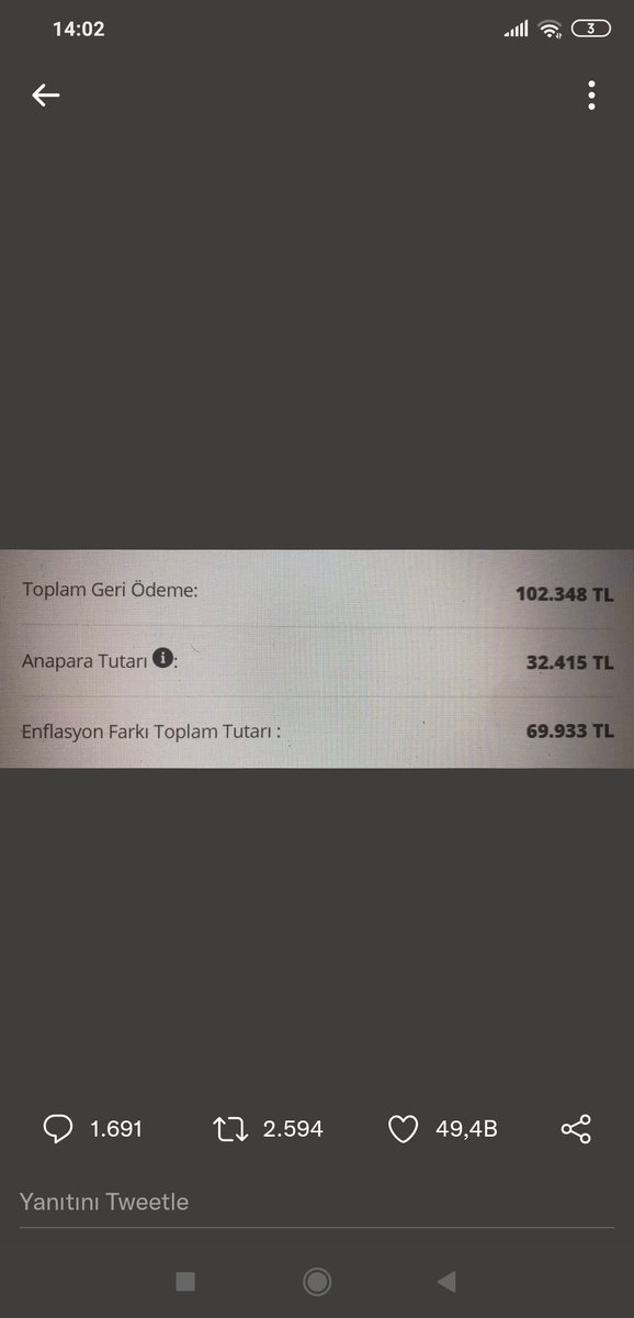aydin28950's tweet photo. @bybekirbozdag 32 bin lira verdiğiniz öğrenciye 69 bin lira eflasyon farkı koyuyorsunuz. Bizim istanafta bekleyen  ve 28 aydir yüzü bile açılmayan dosyamıza standart olarak yüzde 9 eflasyon farklı koyuyorsunuz. Bizim paramız orda eriyor bu ne firmanin sizin umrunuzda!!Gorusecegiz https://t.co/8eXzA3Fs4j