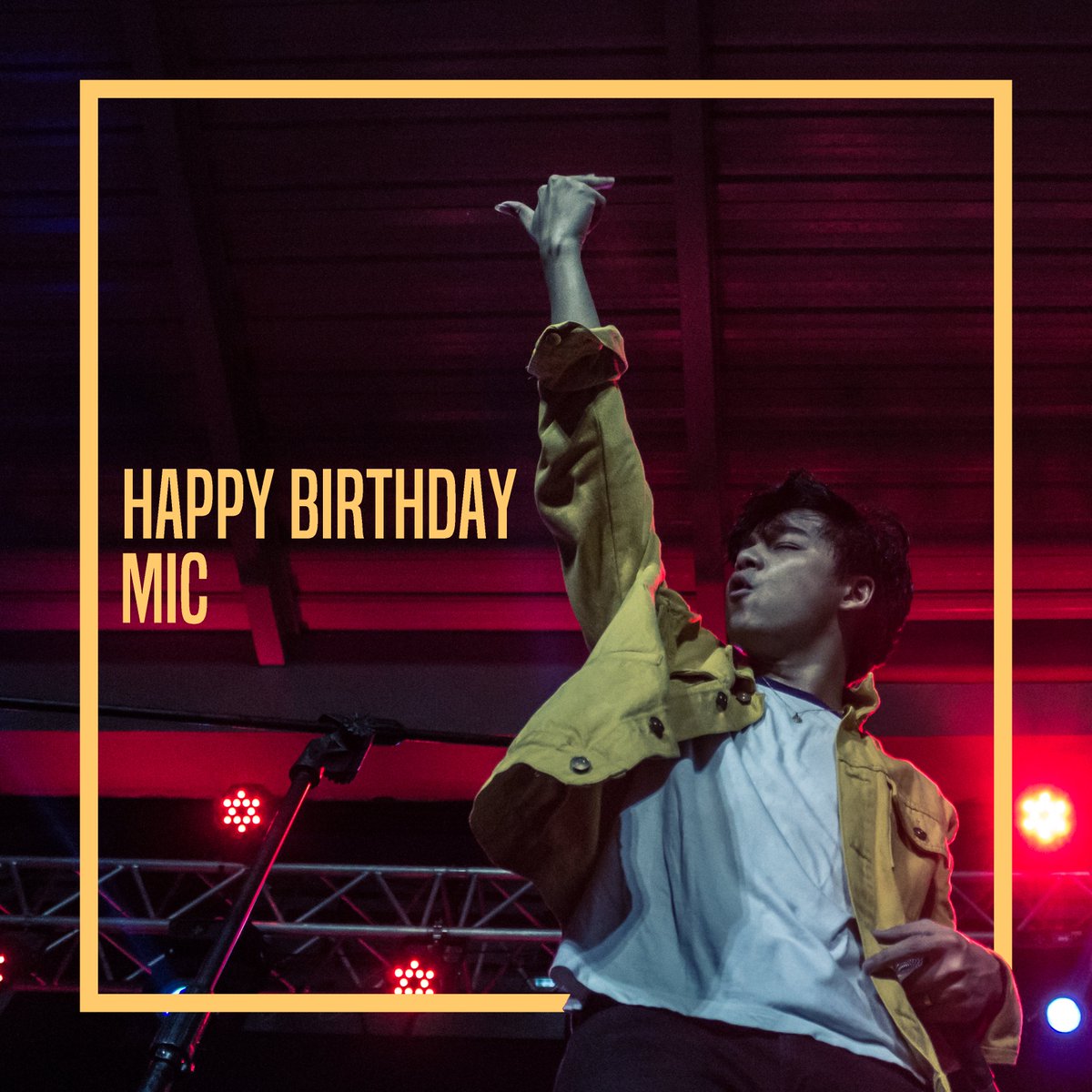 Guess what, it's our vocalist's birthday today. Happy Birthday, Mic!