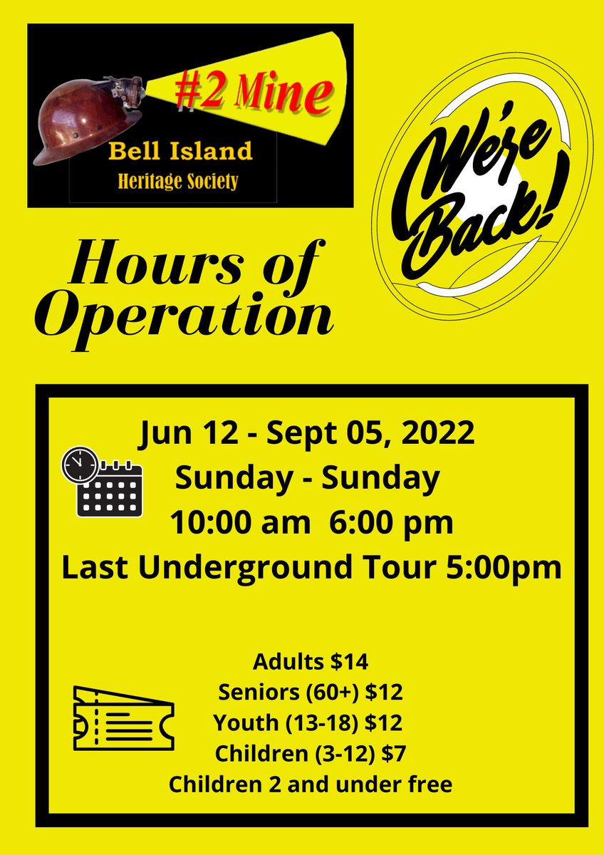 <a href="/BellHeritage/">Bell Island Heritage</a> we’re back! #2MineTourandMuseum <a href="/janessascole/">Janessa Cole</a> @CCildraeth @manltweets <a href="/TMcCartby/">Teresita McCarthy</a>