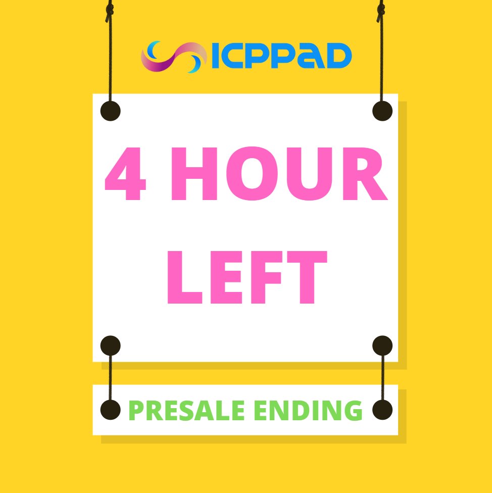 🔥 Only 4 Hour Left till the Presale Closed 🔥 

🔥 CMC Listing Application Approved 👉 t.me/ICPPadNews/46 🔥

ICPPAD Only Official pinksale Presale URL: pinksale.finance/launchpad/0xbe…  
       
⏱ Sales End Time: 2022.06.09 11:00 (UTC) 
(UTC)   

#BSC #presale #IDO #Launchpad