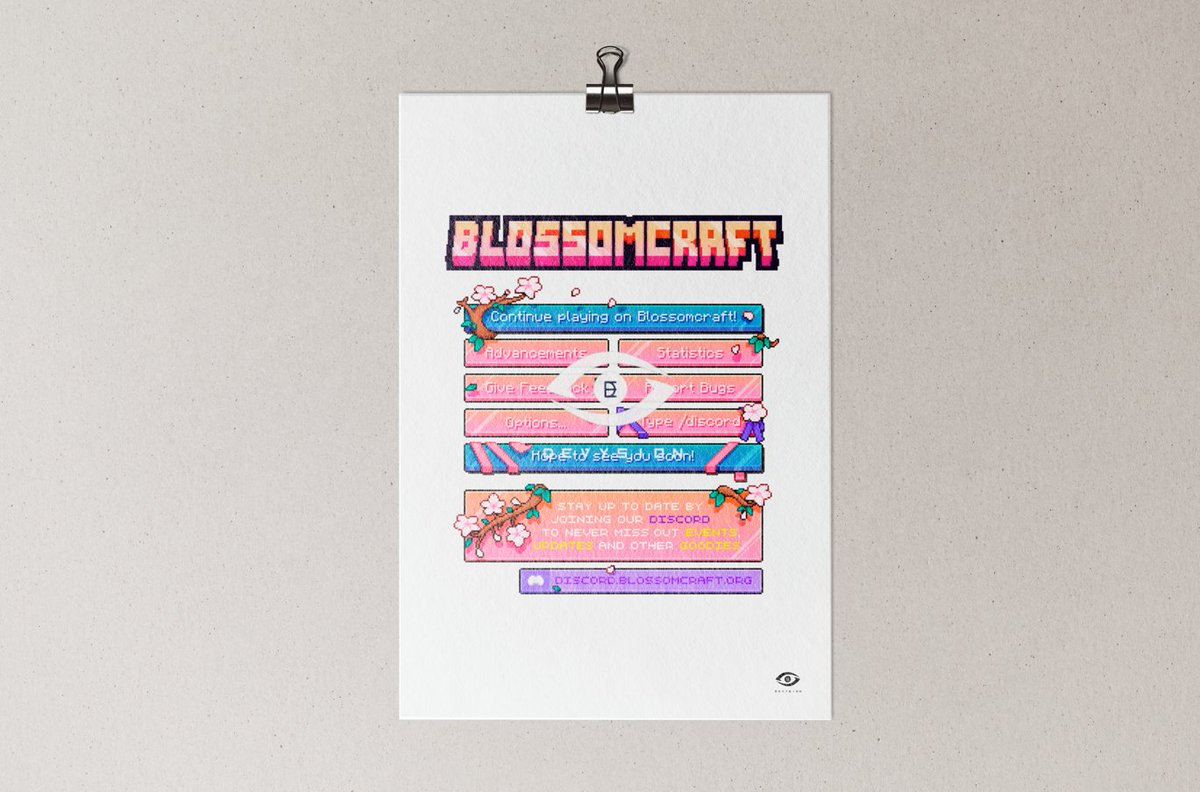 colorful, detailed here is the work we have done in the past for blossomcraft? What do you think of it? <a href="/BlossomCraftMC/">BlossomCraft</a> 
#pixelart #guis #gamedesign #Minecraft