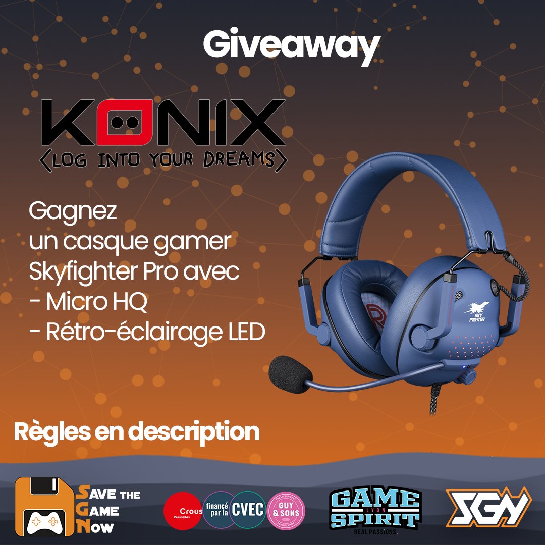 On continue de vous offrir des cadeaux avec ce casque Skyfighter Pro ! 🎧

Un joli #giveaway pour fêter les 600€ grâce à <a href="/KonixInteract/">Konix</a> 🙏

Pour cela, RT + follow :
- <a href="/Student_GN/">SGN</a>
- <a href="/KonixInteract/">Konix</a> 
 
Bonne chance à tous ! 👊

Fin du giveaway 18H dimanche