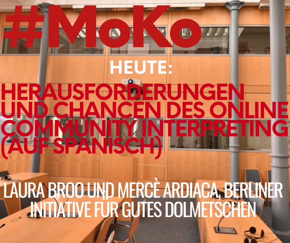 iued_unihd's tweet photo. Laura Broo und Mercè Ardiaca von der @BerlinerIni sprechen in der heutigen #MoKo über die "Herausforderungen und Chancen des online Community Interpreting".

Seid 16:15 Uhr dabei im Konferenzsaal II oder per Livestream.

Streams: https://t.co/tL3W0W8jRT https://t.co/g0iVIfNiOP