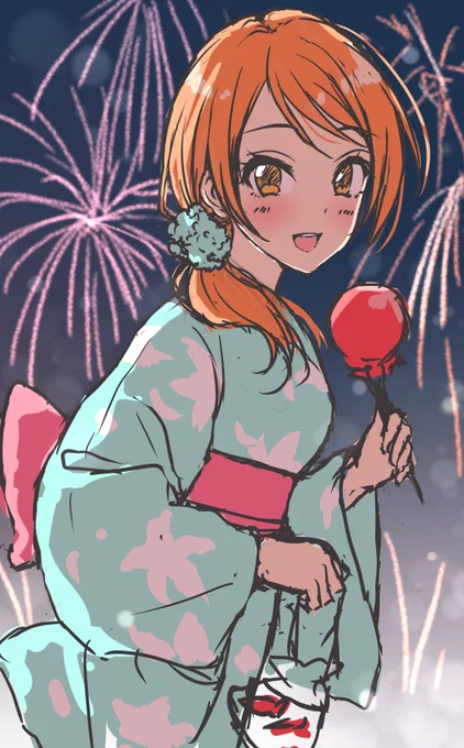 浴衣の加蓮ちゃん見たくて描いてる 