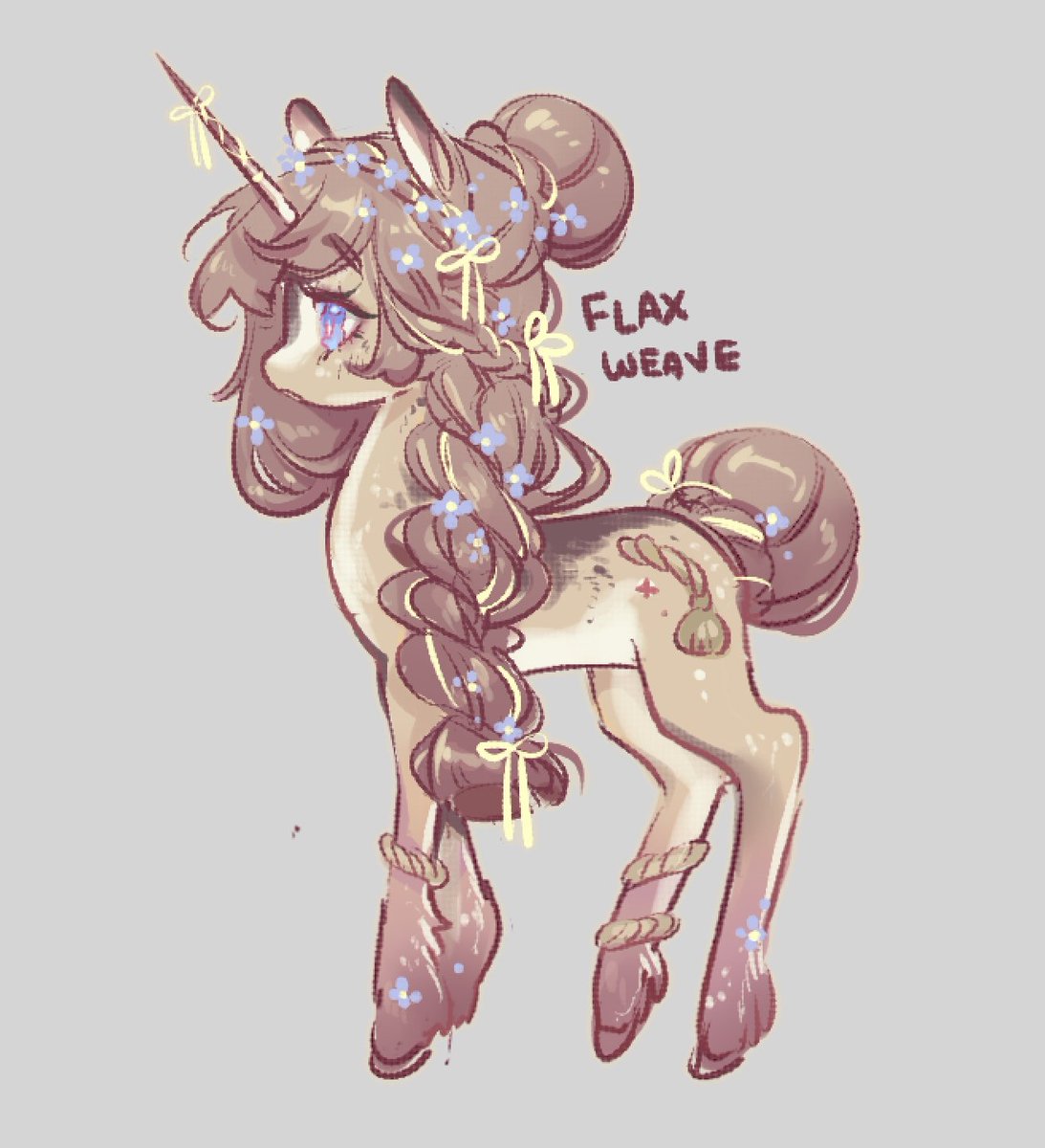 「new pony! she tends to fields of flax an」|ginger ʕ´•ᴥ•`ʔ eepyのイラスト