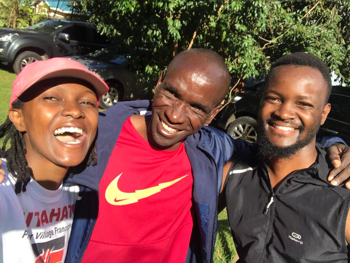 __EIvis's tweet photo. 📅 June 2022, on my birthday. 
📍Kaptagat, 🇰🇪.

Time stood still at 1:59:40pm as my life peaked! Honoured to have met the greatest marathoner of all time 🐐 in his natural habitat. A moment I'll cherish for the rest of my life. Thank you @EliudKipchoge 👑 for the warm welcome❤. https://t.co/8ixEdvmA59