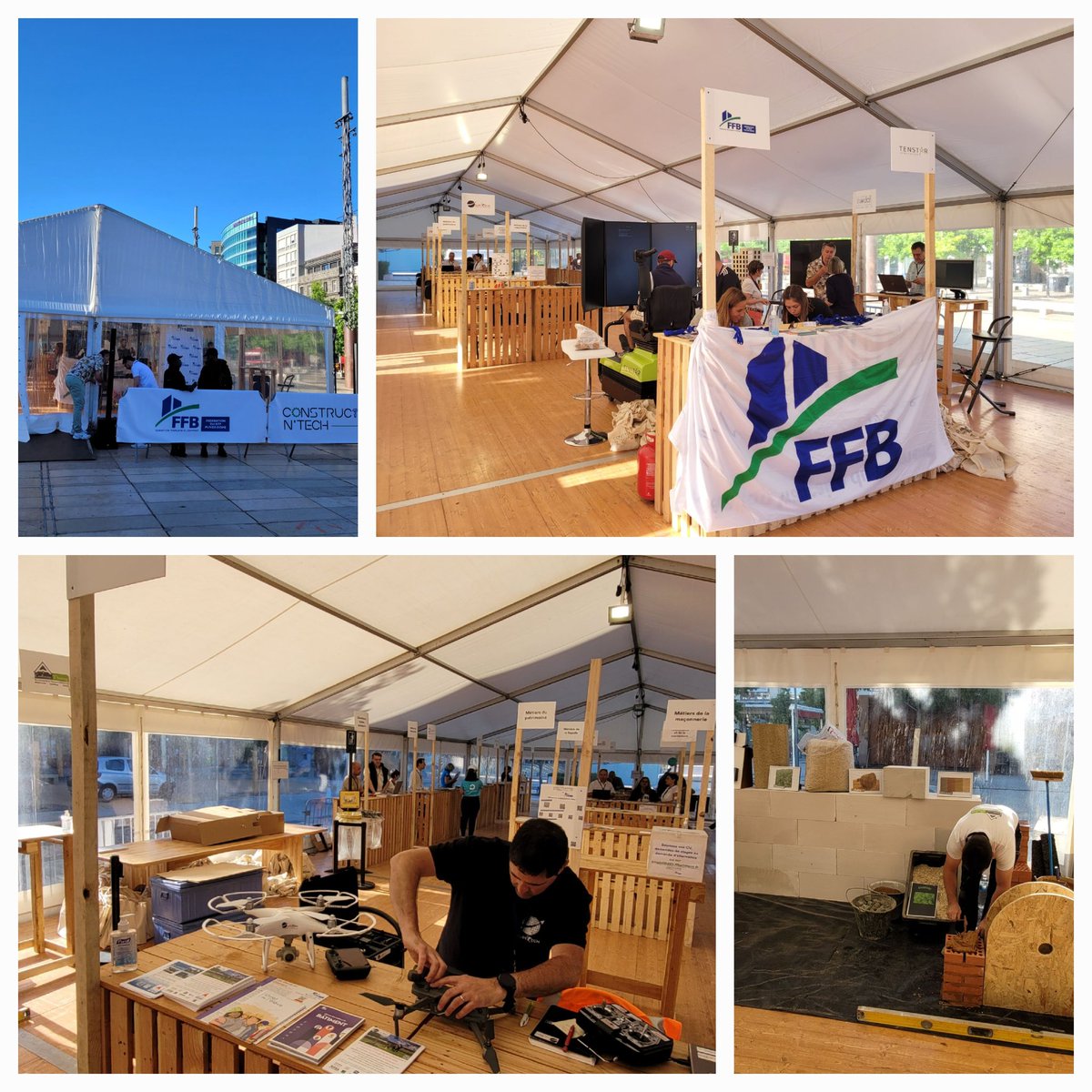 HoppenotFloPro's tweet photo. Construction N'Tech
Installation en cours Place de Jaude Clermont-Ferrand 
Venez découvrir les métiers du #batiment 
Avec la @FFB_63 @ClrmntMetropole @pole_emploi
#batiment #BTP #recrutement #emploi #insertion #formation #innovation https://t.co/k8Rgg9gdKs