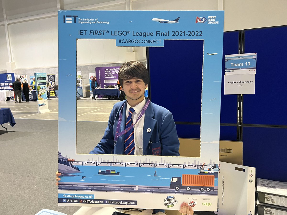 chilli_kd's tweet photo. @FLLUK Kingdom of Bathania (Team 13) are excited to compete at First Lego League Final 2021-2021. Team member 1 - Ossian #CARGOCONNECT https://t.co/THnYlivYyt