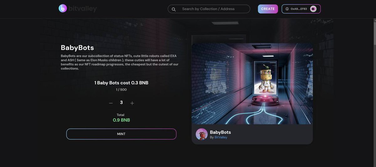 SOLpanelmaster's tweet photo. GM #BitValley Family 🌅
We are testing our #NFTMarketplace with several selected people, we can't wait to show you our #NFT Marketplace it runs so smoothly 🥰
Stay tuned for the coming days, the journey has just started 🔥

#NFTs #NFTCommunity #nftart #Crypto #BSC #BSCGems #BNB https://t.co/78jD9LJcMx