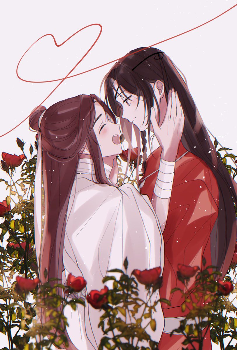 long hair chinese clothes flower multiple boys 2boys yaoi closed eyes  illustration images