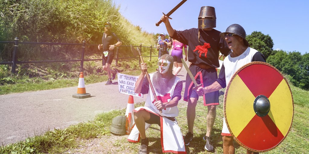 As well as the spectacle of watching 3,000 <a href="/IRONMANtri/">IRONMAN Triathlon</a> Athletes giving it their all on Sun 12 June 🏊‍♀️🚴🏃
...We're also really looking forward to seeing the infamous <a href="/staffordtriclub/">Stafford Tri Club</a> 'Knights of Stafford Castle' on the run route ⚔️🤺👑

ironman.com/im703-stafford…
📍 #IM703Staffs 🇬🇧