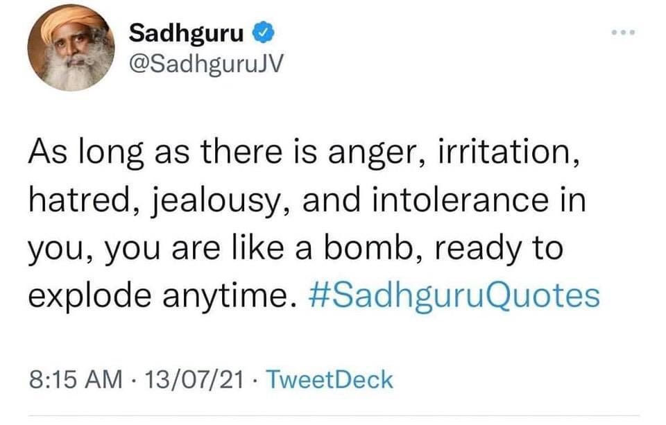 alexpeter181's tweet photo. #Sadhguru one last interview proves a thing to the entire universe...
That no Godmen irrespective of any religion are just humans, and are nothing above it..👍
@sumanthraman
@DrSharmila15
#FakeGodmen https://t.co/THUVxjJDJ1